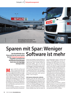 Sparen mit Spar: Weniger Software ist mehr