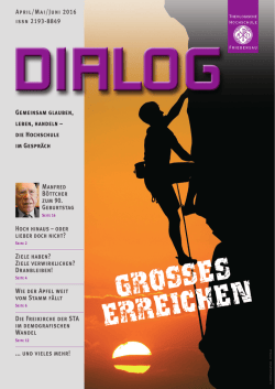 GROSSES ERREICHEN - Theologische Hochschule Friedensau