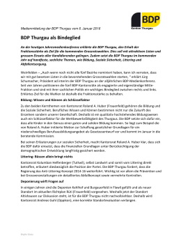 06.01.16 Jahresmedienkonferenz: BDP Thurgau als