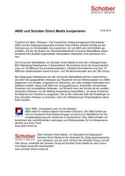 ABIS und Schober Direct Media kooperieren