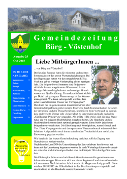 Gemeindezeitung 10/2015 - Gemeinde Bürg