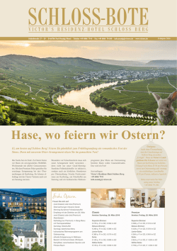 Hase, wo feiern wir Ostern? - Victor`s Residenz