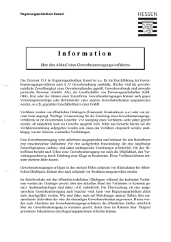 Information - Regierungspr&auml;sidium Kassel