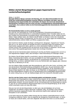 Pressemitteilung vom 2. 7. 2015