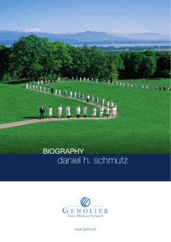 daniel h. schmutz - Swiss Medical Network