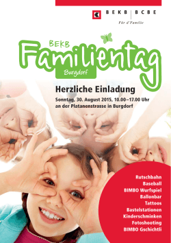 Flyer Familientag Burgdorf