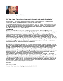 SVP-Hardliner Oskar Freysinger sieht überall „kriminelle Ausländer“