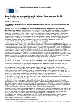 Drogenm&auml;rkte auf die Gesellschaft
