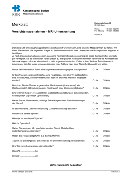 Merkblatt MRI - Kantonsspital Baden