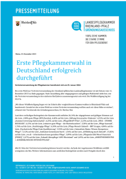 Erste Pflegekammerwahl in Deutschland erfolgreich durchgeführt
