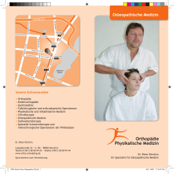 Flyer "Ostheopathische Medizin"