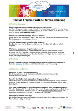 H&auml;ufige Fragen - Bildungsberatung Wien