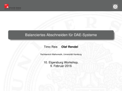 Balanciertes Abschneiden für DAE-Systeme