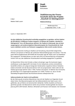 Haushalt im Gleichgewicht