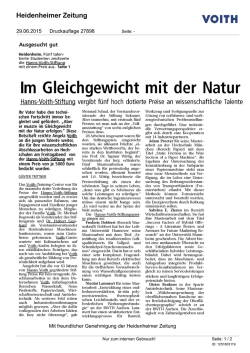 Im Gleichgewicht mit der Natur