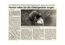 Hechte sollen fiir das Gleichgewicht sorgen