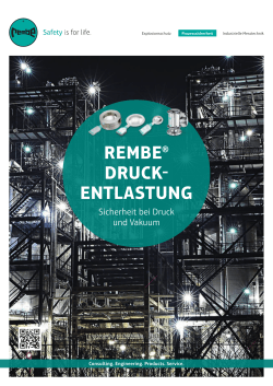REMBE® DRUCK- ENTLASTUNG - REMBE GmbH Safety + Control