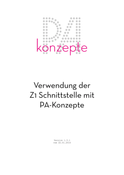 Einrichtung Schnittstelle Z1 und PA