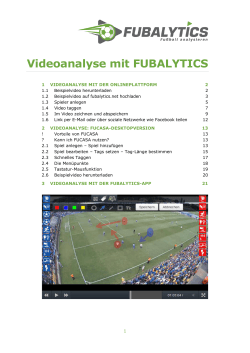 2 Videoanalyse - This is FUBALYTICS!