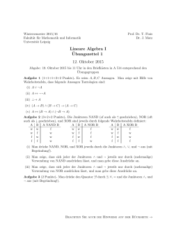 Lineare Algebra I ¨Ubungszettel 1 12. Oktober 2015