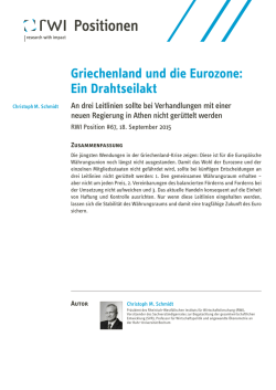 Griechenland und die Eurozone: Ein Drahtseilakt