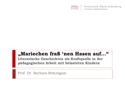 Vortrag: Prof. Dr. Barbara Bräutigam