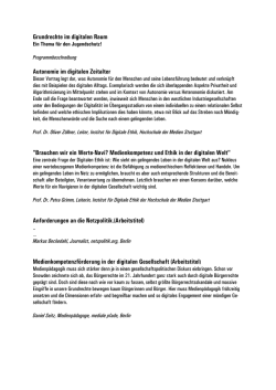 Grundrechte im digitalen Raum Autonomie im digitalen Zeitalter