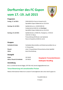Dorfturnier des FC Gspon vom 17.