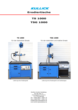 Erodiertische TS 1000 TSG 1000