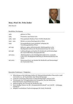 Hon.-Prof. Dr. Fritz Zeder - Donau