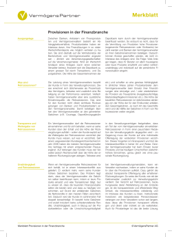 Merkblatt - VermögensPartner AG