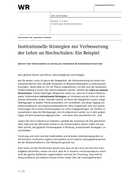 Institutionelle Strategien zur Verbesserung der Lehre an