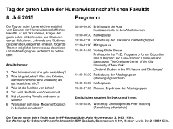 Programm Tag der Lehre