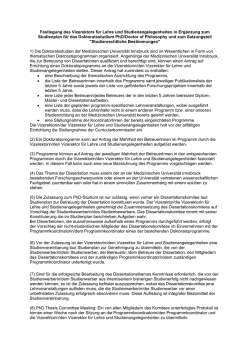 Festlegung des Vizerektors f&uuml;r Lehre und Studienangelegenheiten
