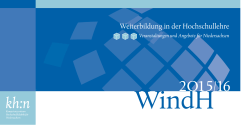 WindH-Programm 2015/16 - Technische Universität Braunschweig