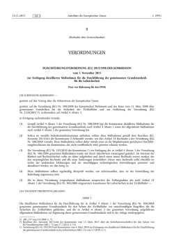 DURCHF&Uuml;HRUNGSVERORDNUNG (EU) 2015/ 1998 DER