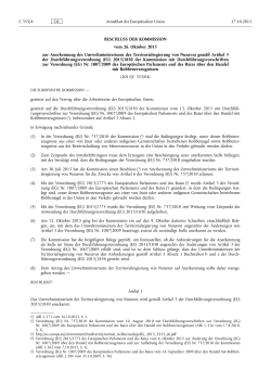 Beschluss der Kommission vom vom 26. Oktober 2015 PDF
