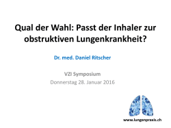 Qual der Wahl: Passt der Medikamenteninhaler zur obstruktiven