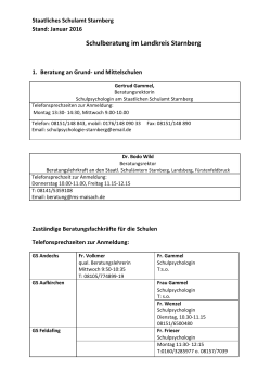 Schulberatung im Landkreis Starnberg