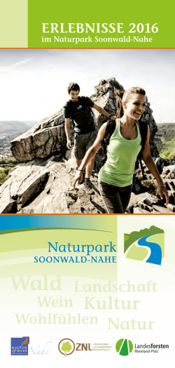Jahresprogramm 2016 - Naturpark Soonwald-Nahe