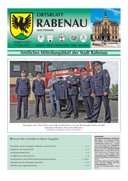 Ortsblatt Juni 2015 - Rabenau in Sachsen