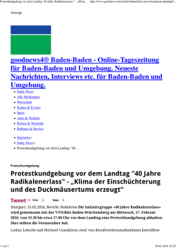 goodnews4&reg; Baden-Baden - Online-Tageszeitung