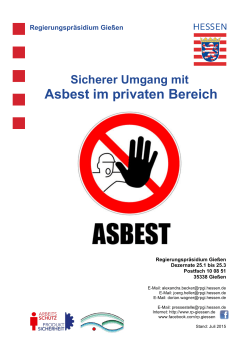 Asbest im privaten Bereich - Regierungspräsidium Kassel