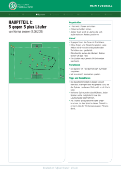 HAUPTTEIL 1: 5 gegen 5 plus Läufer
