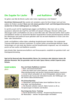 Die Zugabe f&uuml;r L&auml;ufer und Radfahrer