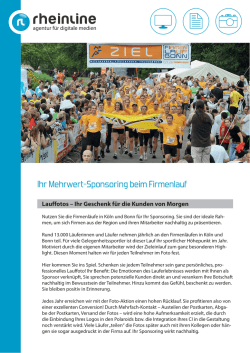 Ihr Mehrwert-Sponsoring beim Firmenlauf