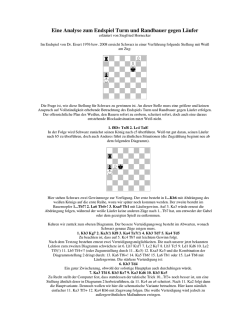 Eine Analyse zum Endspiel Turm und Randbauer gegen L&auml;ufer