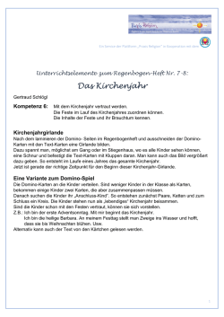 Ein Domino zum Kirchenjahr
