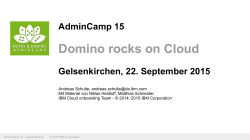 Domino rocks on Cloud