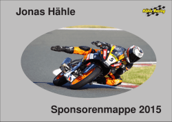 Jonas H&auml;hle Sponsorenmappe 2015